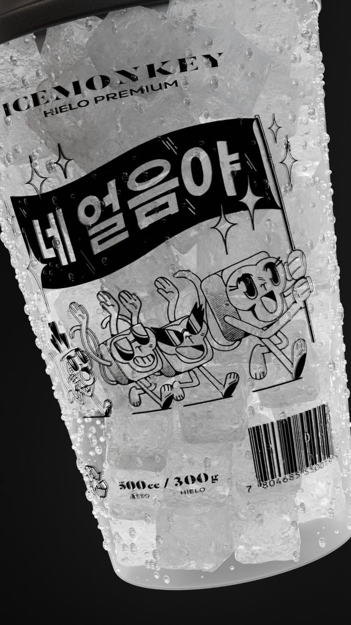 Vaso con Hielo Coreano